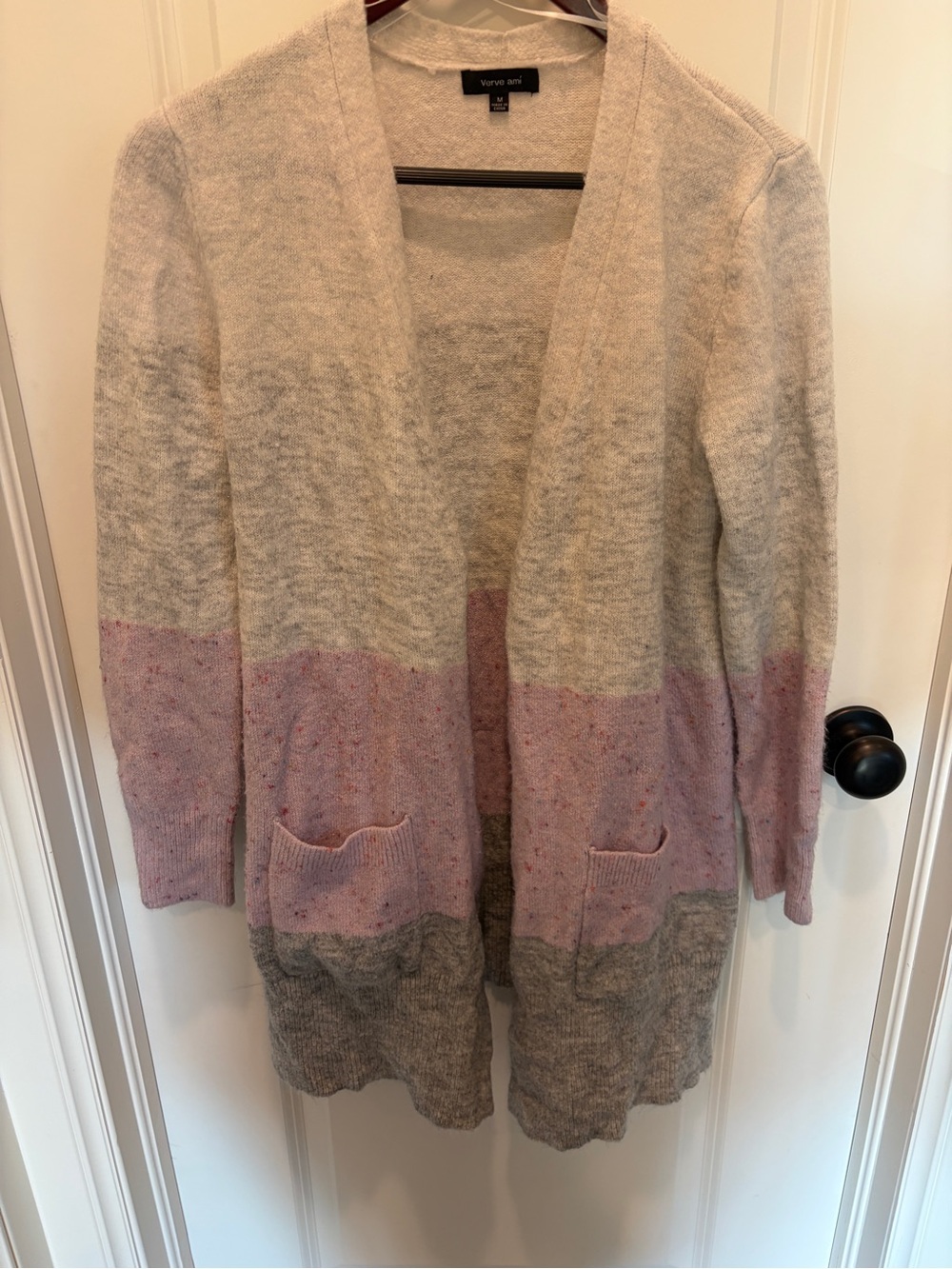 Verve Ami' Cardigan - Cream, Pink, Gray
